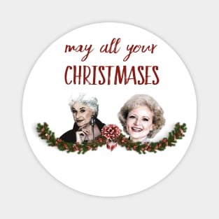 May All Your Christmases Bea White Magnet